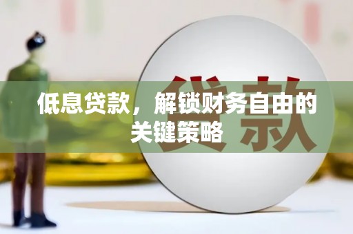 岐山低息贷款，解锁财务自由的关键策略
