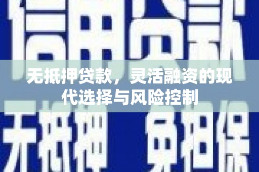 岐山无抵押贷款，灵活融资的现代选择与风险控制