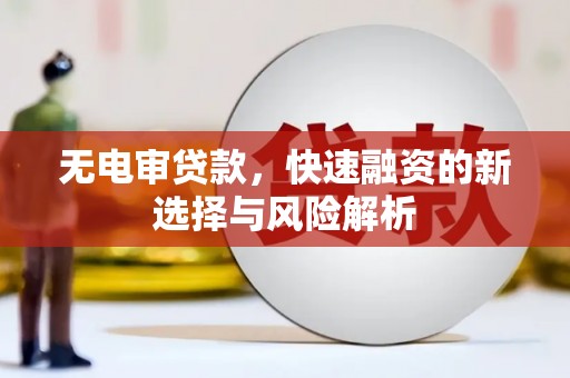 岐山无电审贷款，快速融资的新选择与风险解析