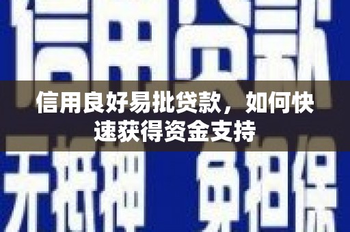 岐山信用良好易批贷款，如何快速获得资金支持
