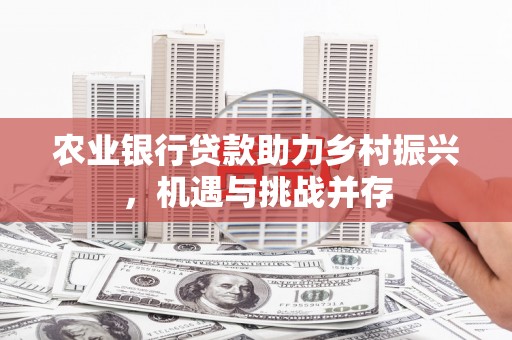 岐山农业银行贷款助力乡村振兴，机遇与挑战并存